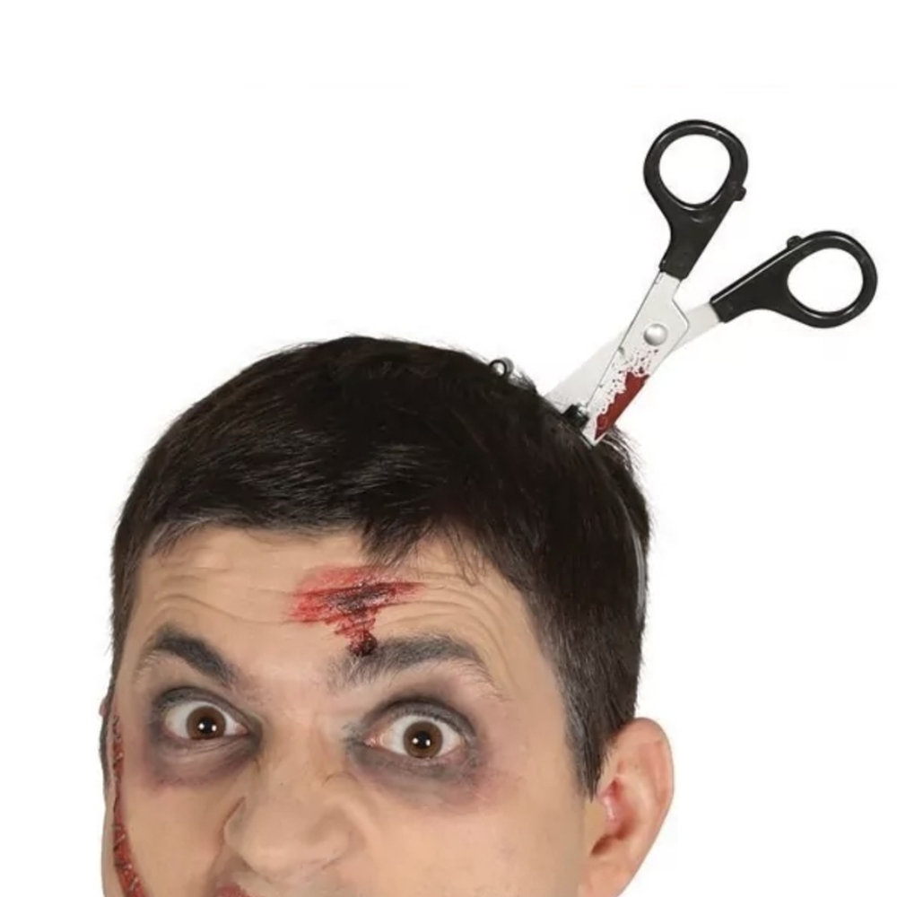 HEADBAND with SCISSORS Creepy/Scary Headband (Plastic) OS NWT